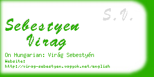 sebestyen virag business card