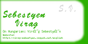 sebestyen virag business card